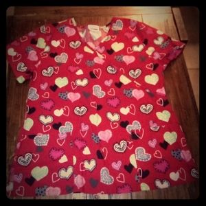 Valentine's Scrub top
